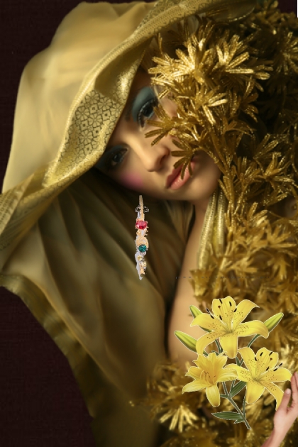 Golden lilies- combinação de moda