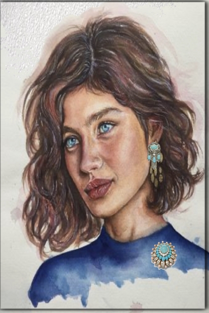 A girl with turquoise eyes- Modna kombinacija