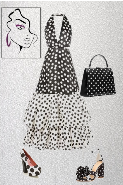 A polka dot outfit- 搭配