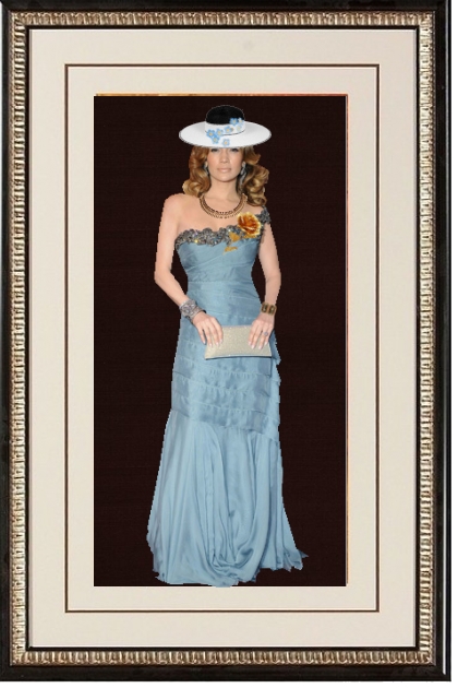 A blue evening dress- Modna kombinacija