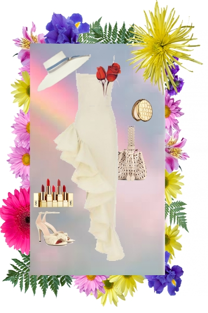 A white summer outfit- Модное сочетание