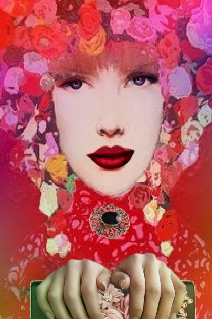 Red rose girl- Modna kombinacija