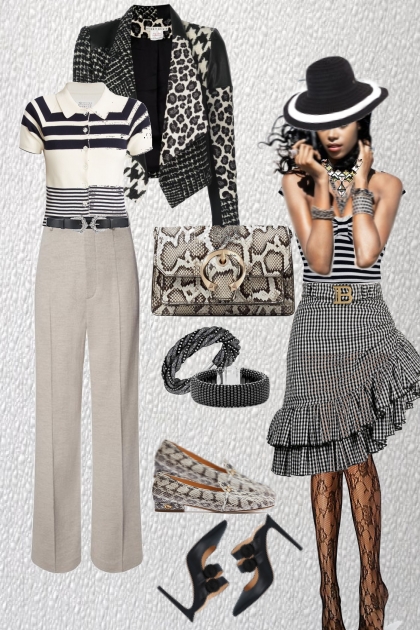 Black and white, day and night- Fashion set