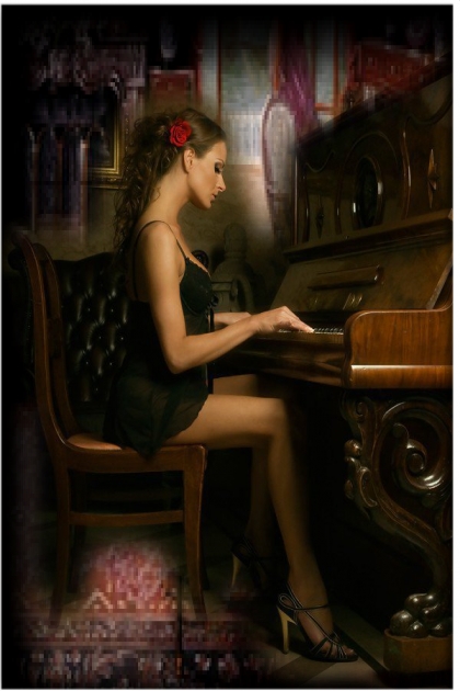 Playing the piano