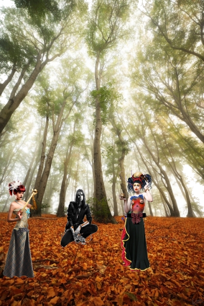 Dancing in the autumn wood- Fashion set