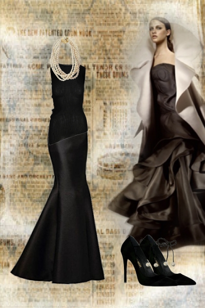 Black plus pearls- Fashion set