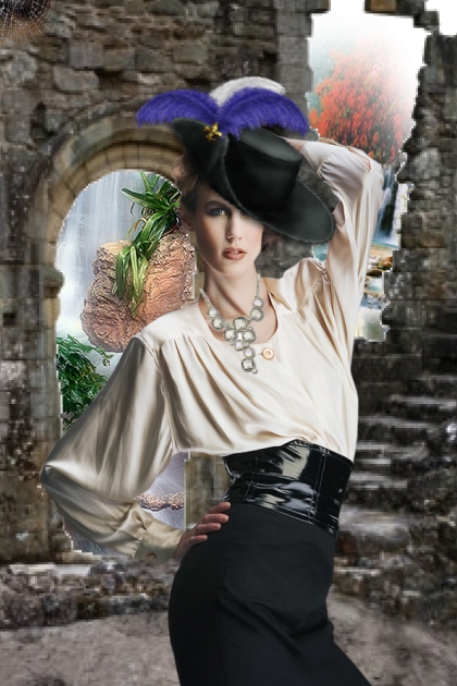 Photo shooting in old ruins- Fashion set