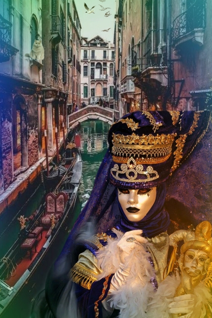 Venecian mask- Fashion set