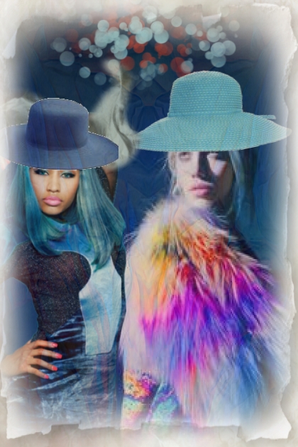 Blue hats- Combinazione di moda