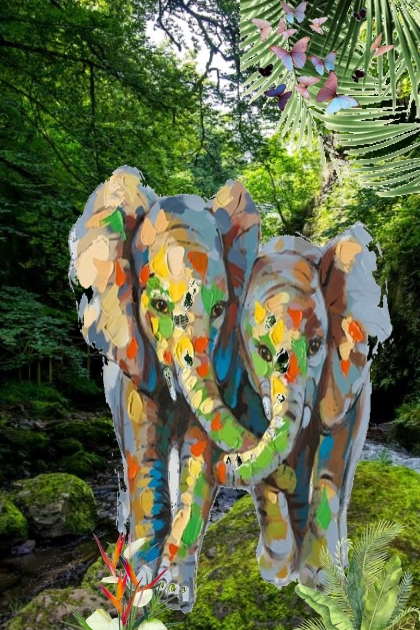 Elephant couple- Combinaciónde moda