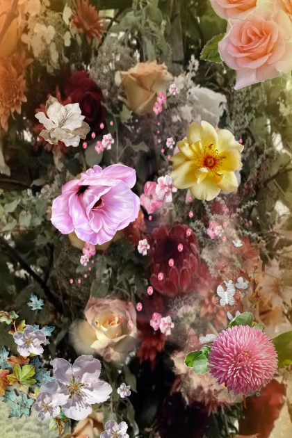 Flower collage- Fashion set