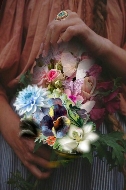 An armful of flowers- Combinazione di moda