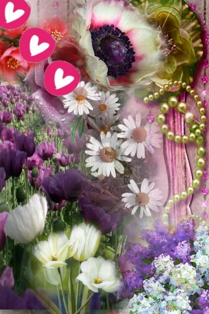 My heart belongs to flowers- Fashion set