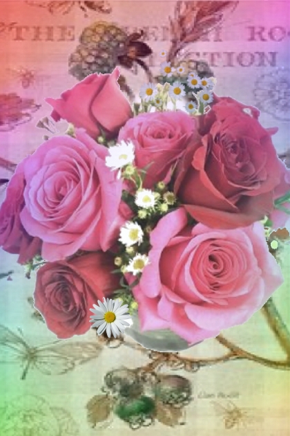 Pink roses 4- Modna kombinacija