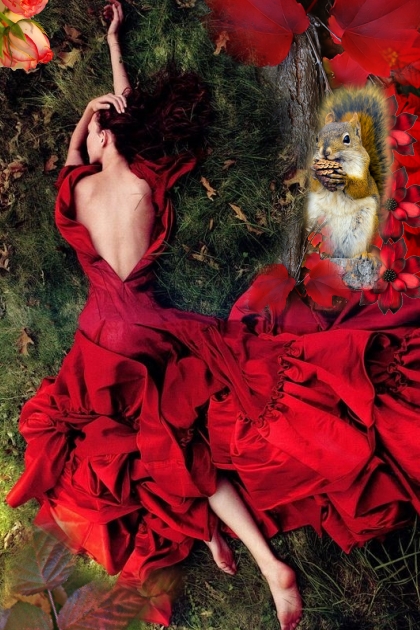 Red dress 4- Модное сочетание