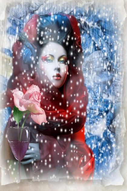 A rose in the snow