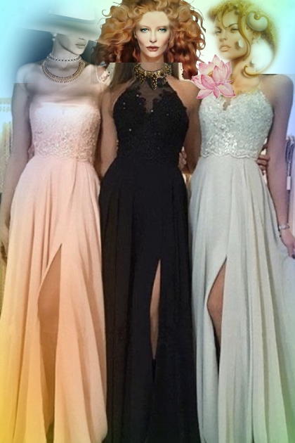 Three ladies in lace dresses- Modna kombinacija
