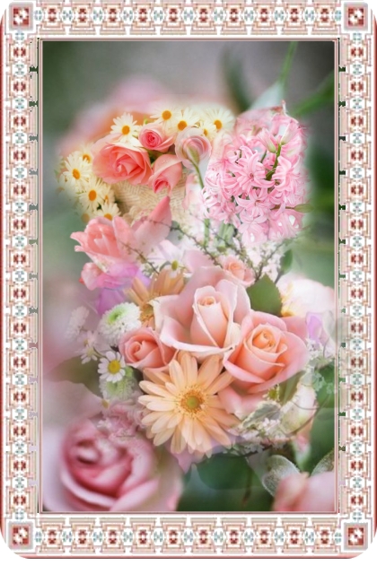 Flower collage 2- combinação de moda