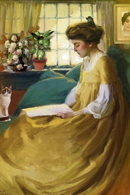 A girl reading a letter