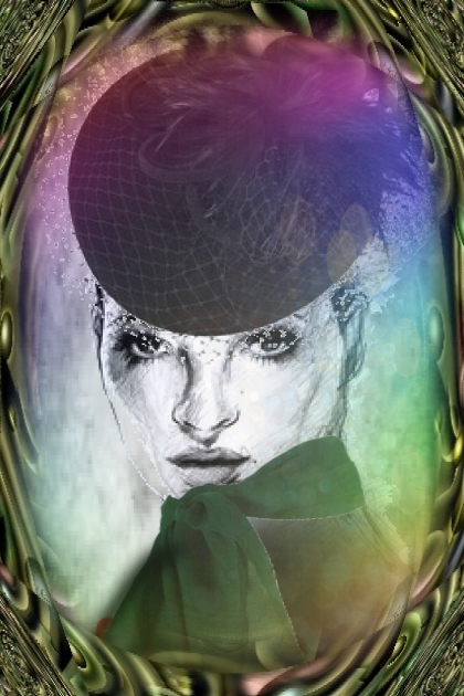 A lady in a black hat- Combinazione di moda