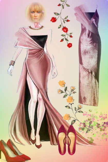 A vintage dress- Modna kombinacija