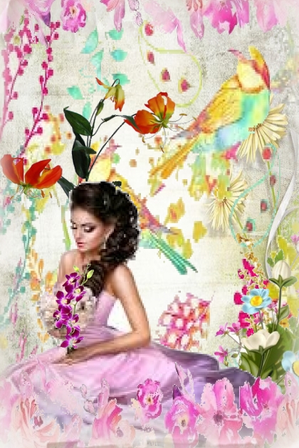 Floral background- Fashion set