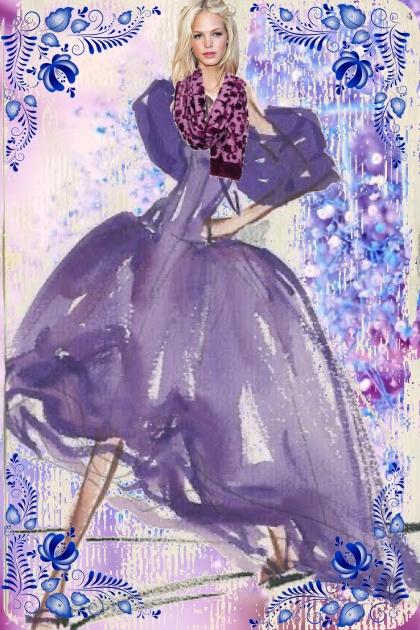 A purple dress- Modekombination