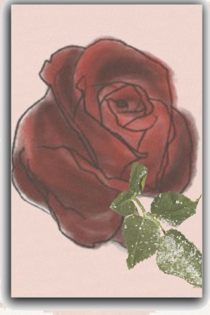 Dark red rose- Modna kombinacija