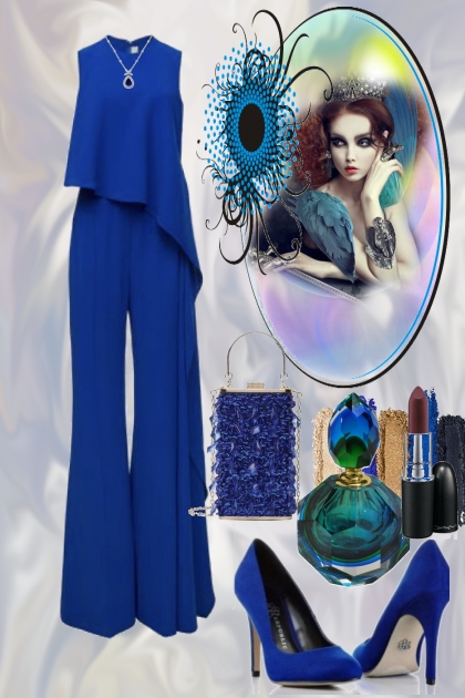 Royal blue party set- Modna kombinacija