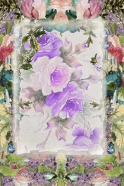 Lilac roses 3- Fashion set