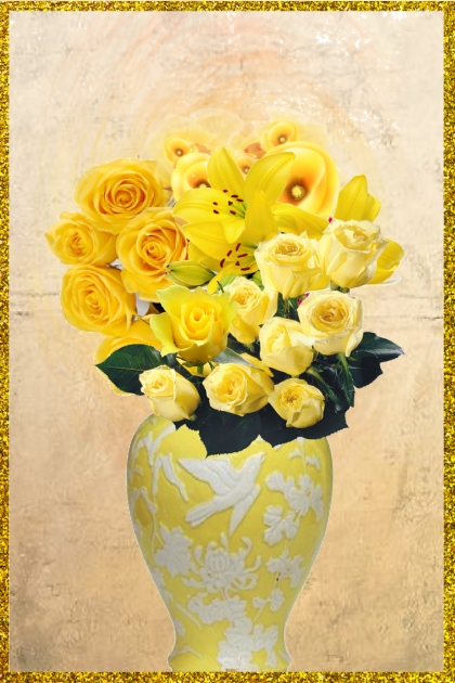 Golden flowers 2- Modna kombinacija