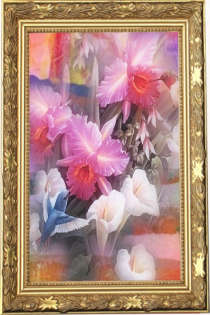 Pink irises- Fashion set
