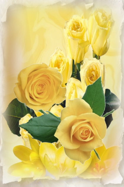 Yellow roses 33- combinação de moda