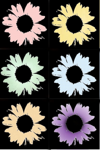 Manycoloured flowers- combinação de moda