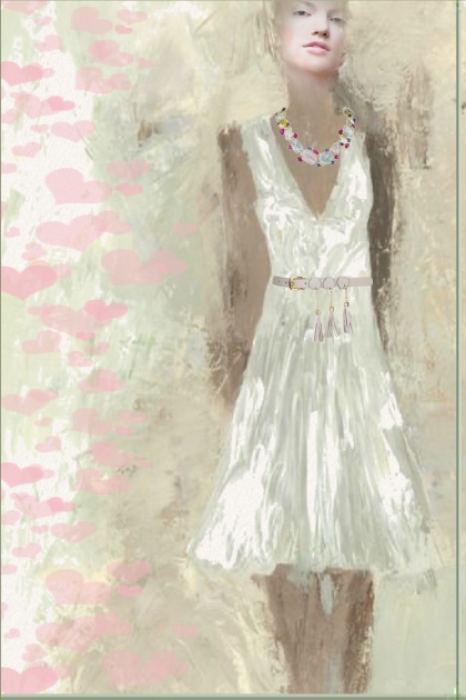 A girl in a white dress 22- Модное сочетание