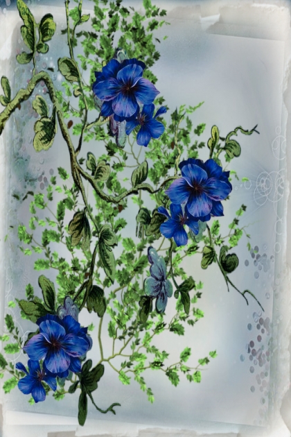 Blue spring flowers- Modna kombinacija