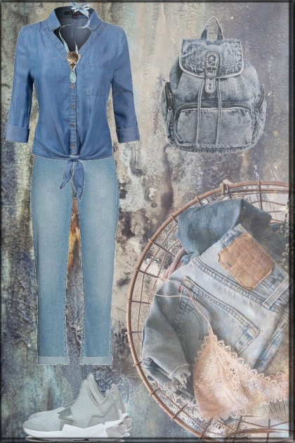 Jeans outfit 2- Combinazione di moda
