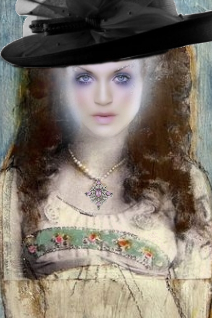 A girl in a black hat 2- Модное сочетание