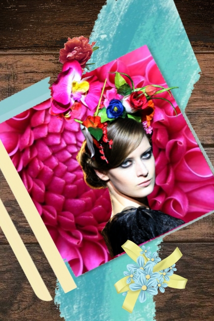 Flowers in the hairdress- combinação de moda