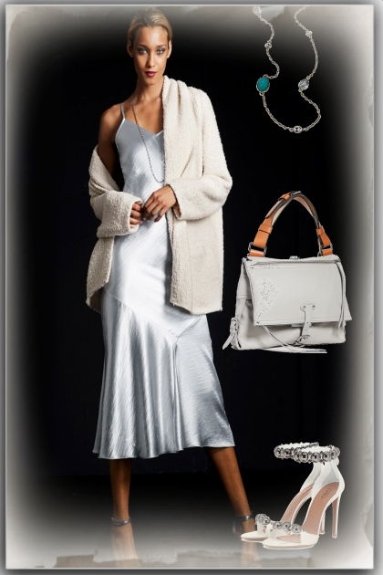 A white dress and a white jacket- Modna kombinacija