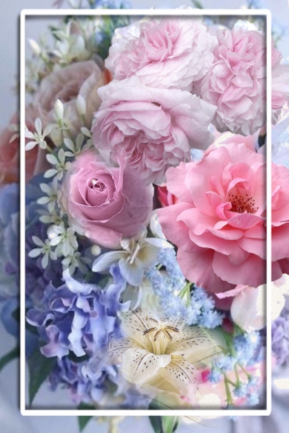 Flower collage 22- Модное сочетание