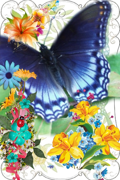 A blue butterfly- Модное сочетание