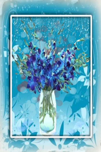 Blue gladioli