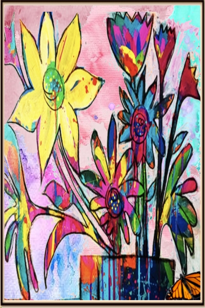 Painting of a bouquet- Modna kombinacija