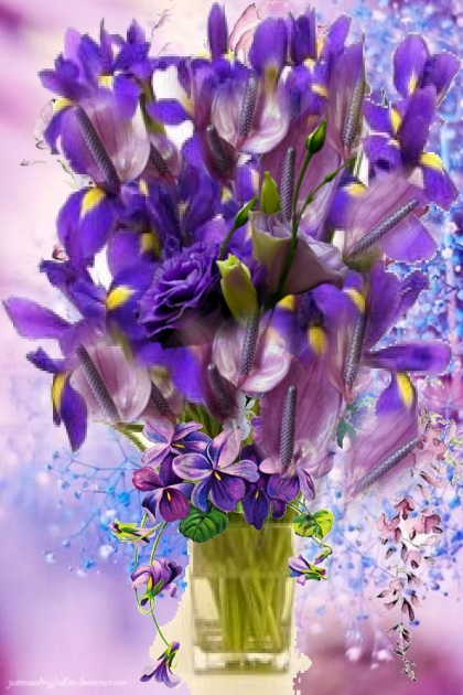Purple flowers 22- Fashion set