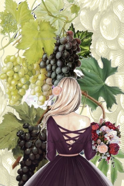 Grapes and flowers- Fashion set