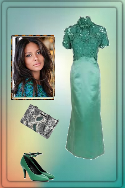 A green dress 22- Combinaciónde moda