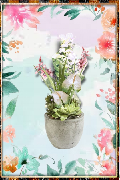 A pot of plants- Модное сочетание