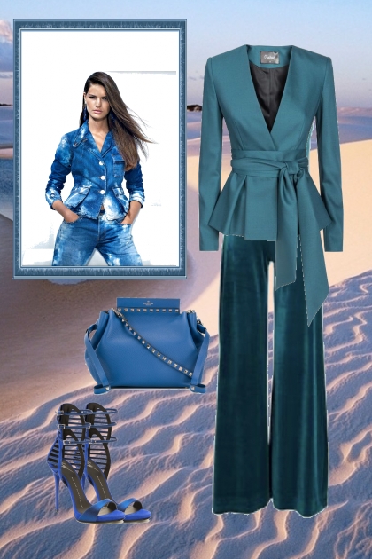 Blue suit- Combinaciónde moda