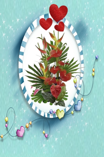 A bouquet of tropical flowers- Combinazione di moda